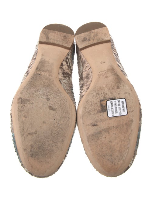 Chloé Snakeskin Animal Print Ballet Flats