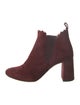 Chloé Suede Scalloped Accent Chelsea Boots