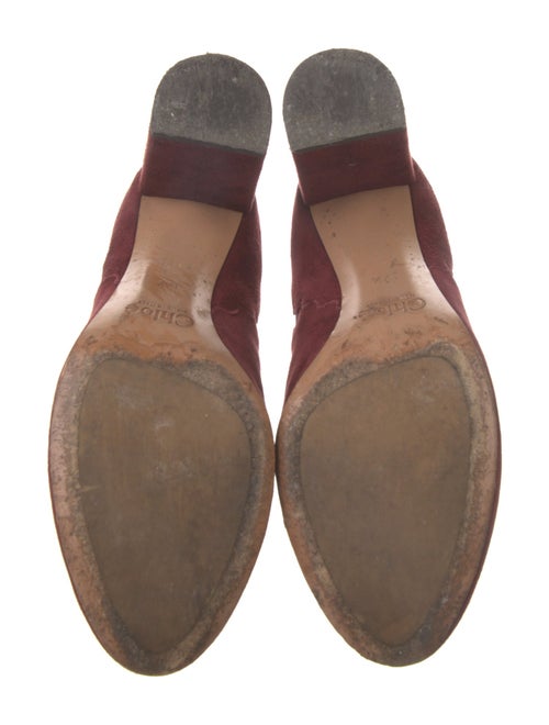 Chloé Suede Scalloped Accent Chelsea Boots