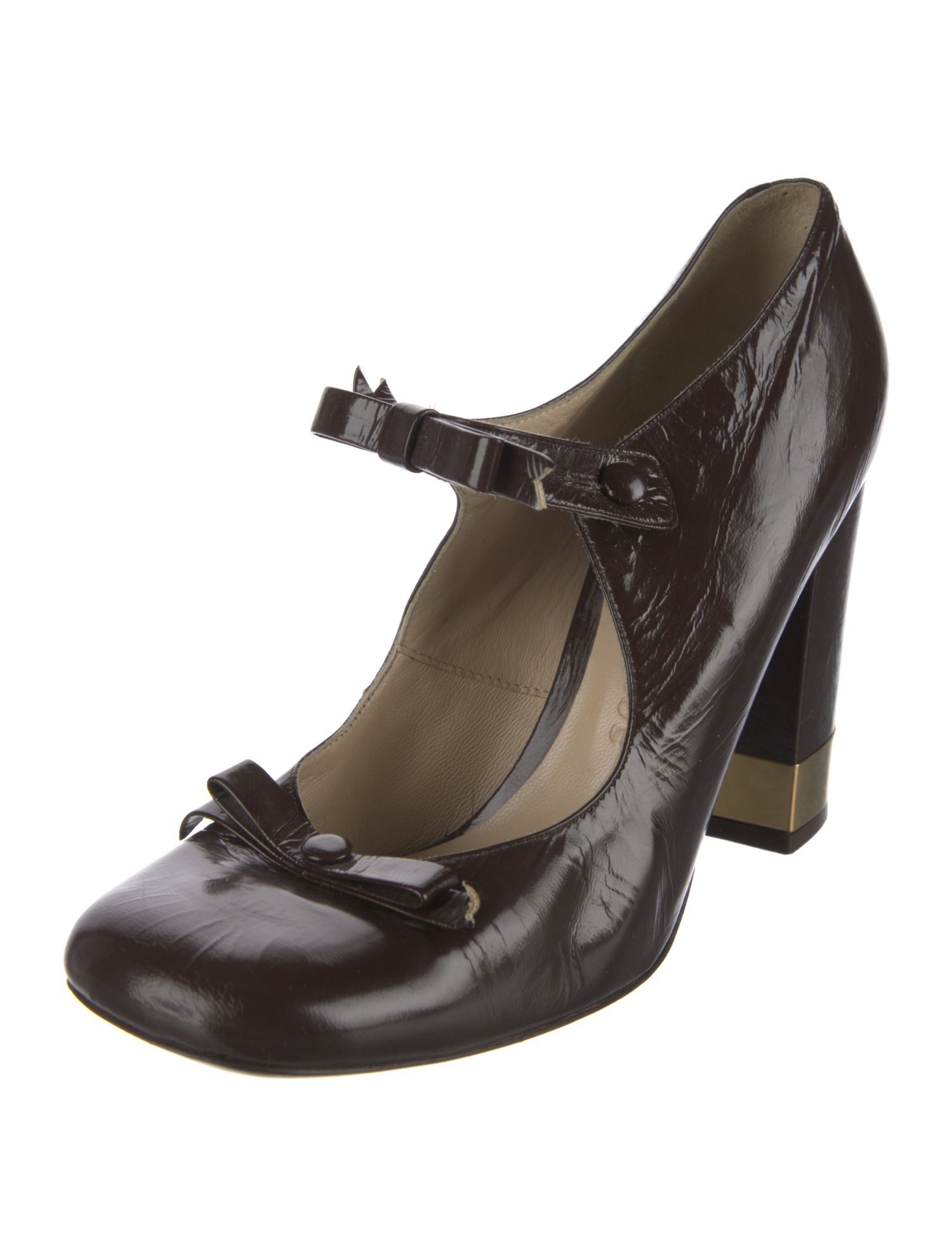 Chloé Leather Bow Accents Pumps