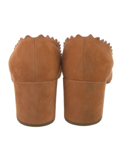 Chloé Suede Scalloped Accent Mules