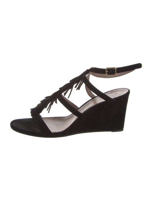 Chloé Suede Fringe Trim Accent Slingback Sandals