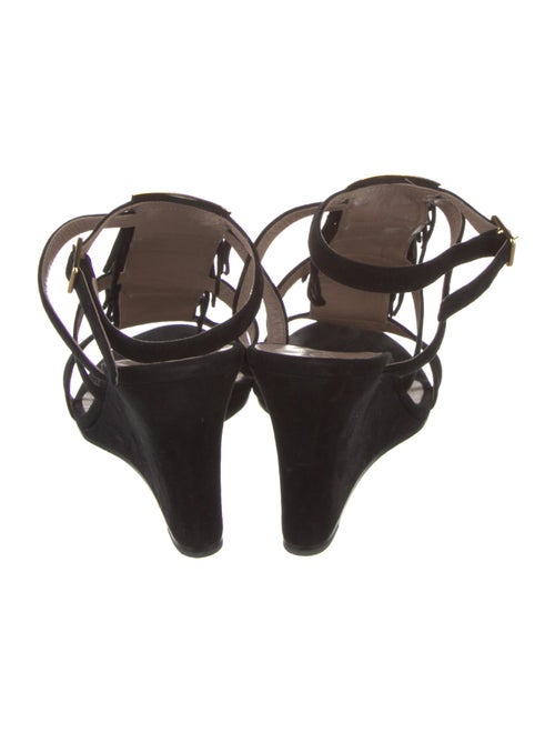 Chloé Suede Fringe Trim Accent Slingback Sandals