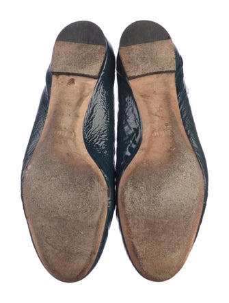 Chloé Patent Leather Scalloped Accent Ballet Flats