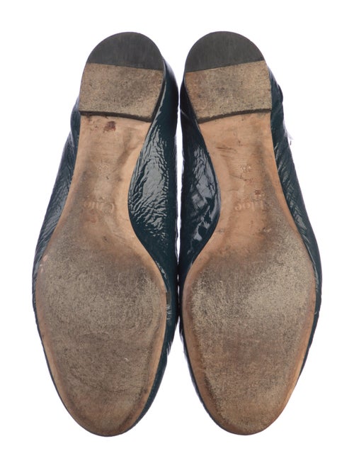 Chloé Patent Leather Scalloped Accent Ballet Flats