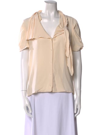 Chloé Silk V-Neck Blouse