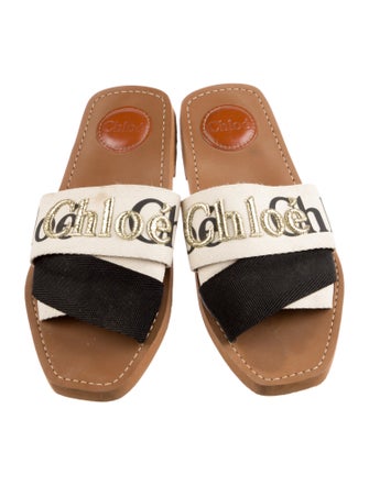 Chloé Canvas Graphic Print Slides