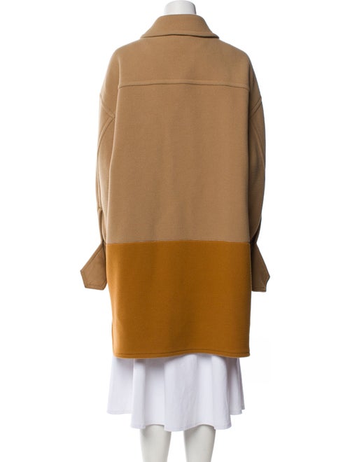 Chloé Virgin Wool Colorblock Pattern Coat