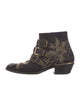 Chloé Suede Patterned Moto Boots