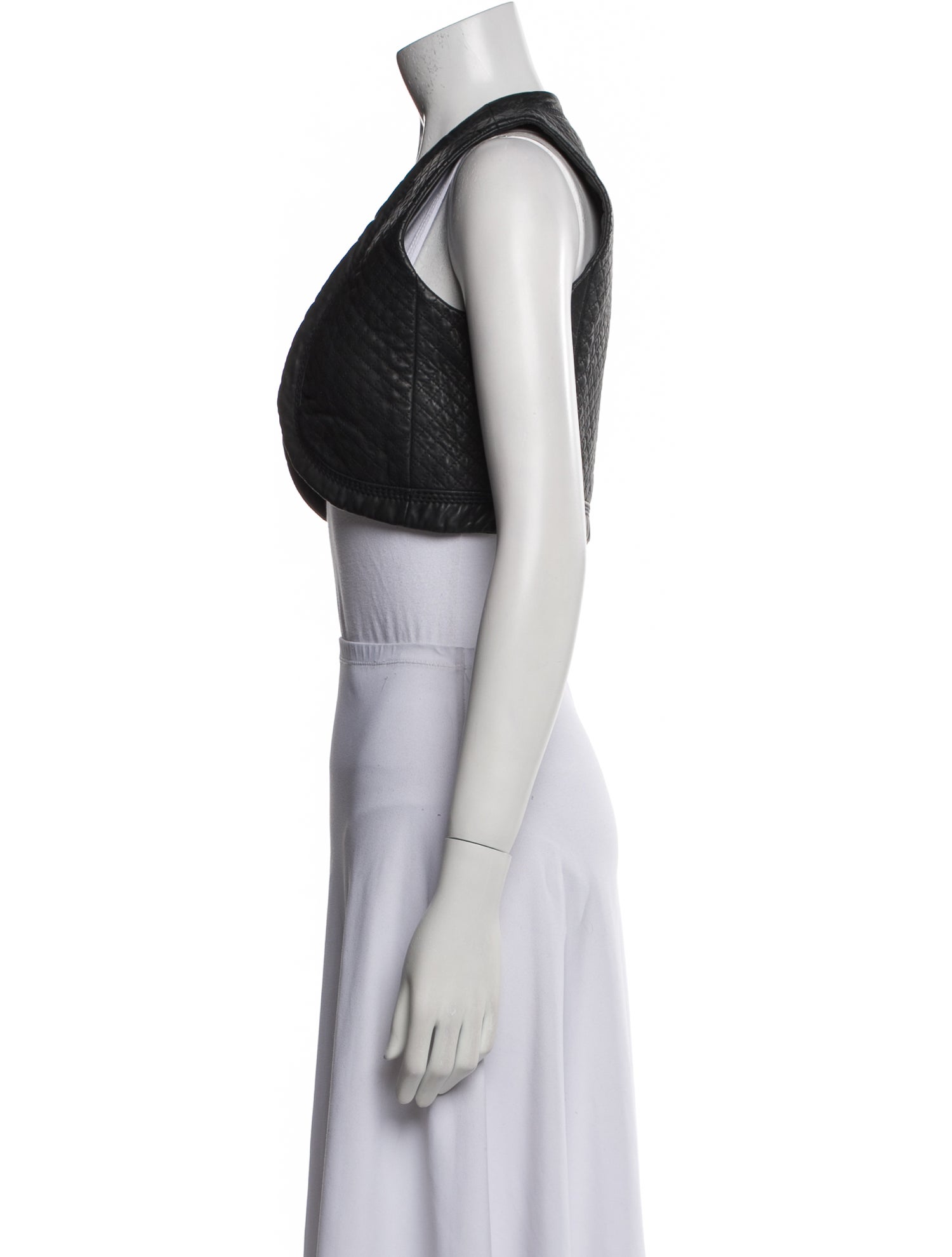 Chloé Lambskin Open Front Crop Top