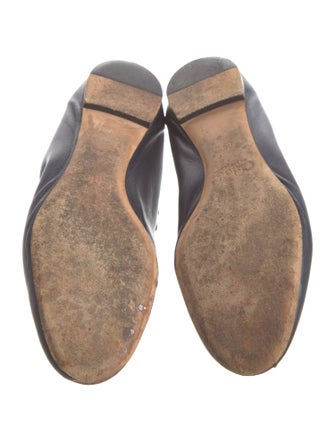 Chloé Leather Scalloped Accent Ballet Flats