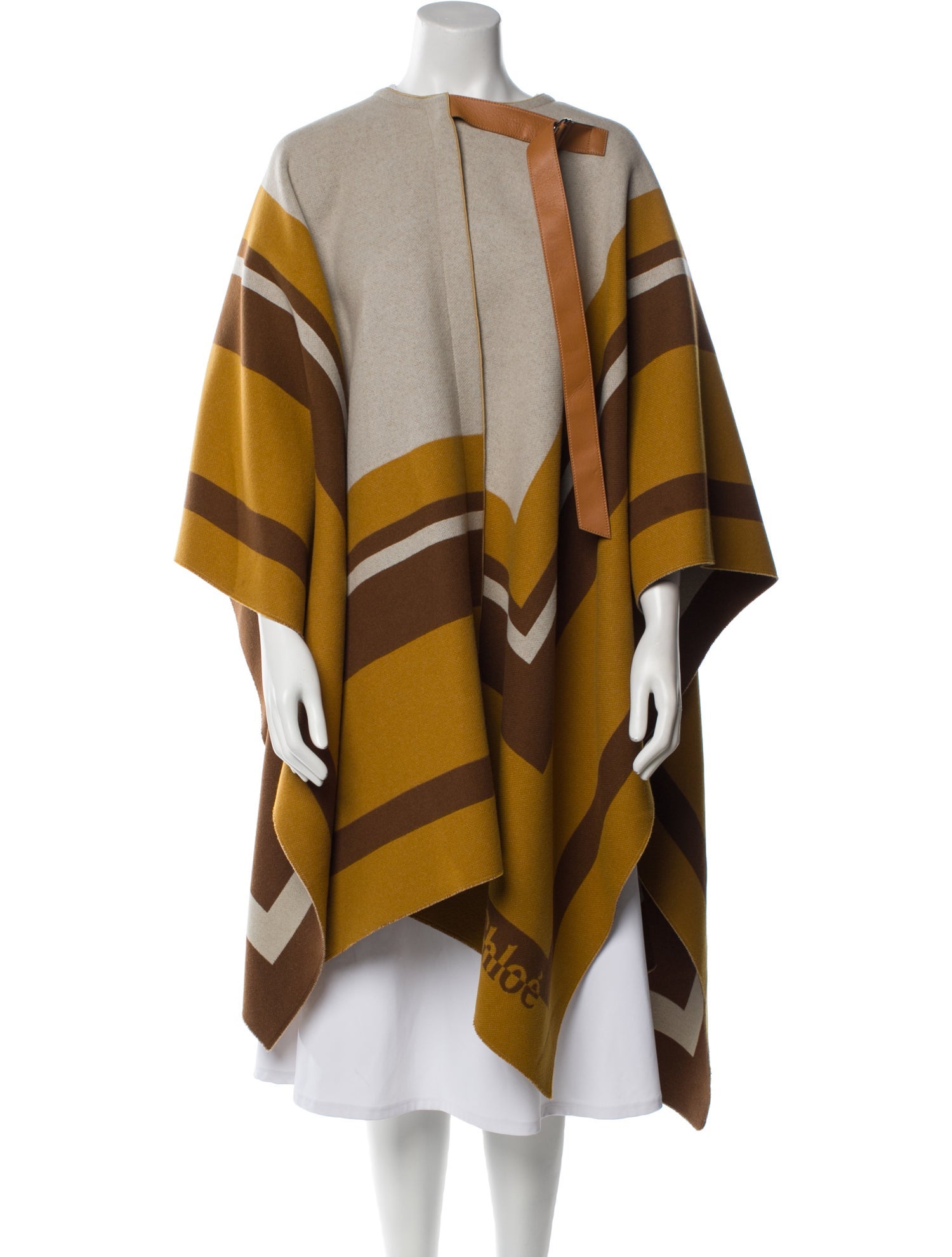Chloé Virgin Wool Striped Cape