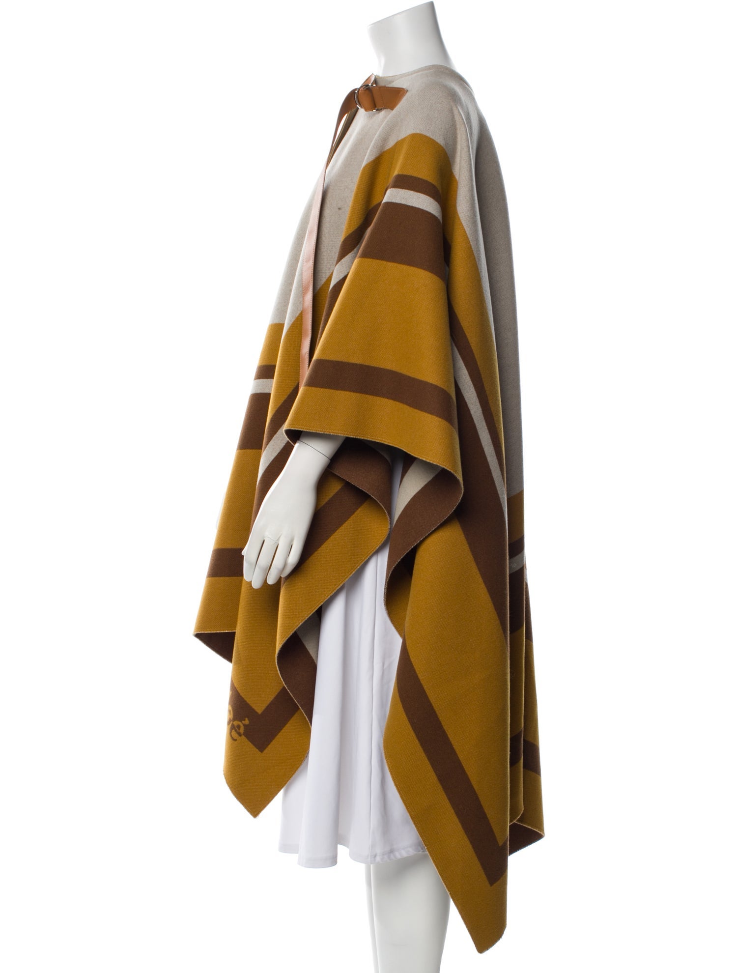 Chloé Virgin Wool Striped Cape