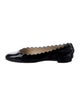 Chloé Patent Leather Scalloped Accent Ballet Flats