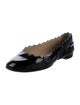 Chloé Patent Leather Scalloped Accent Ballet Flats