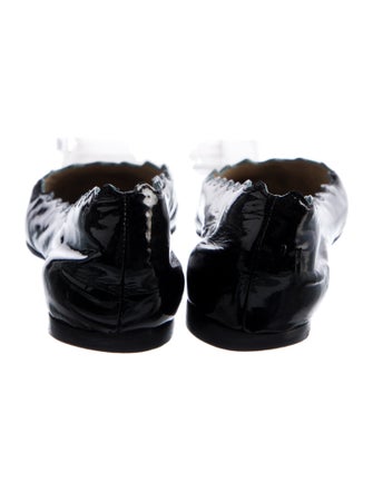 Chloé Patent Leather Scalloped Accent Ballet Flats