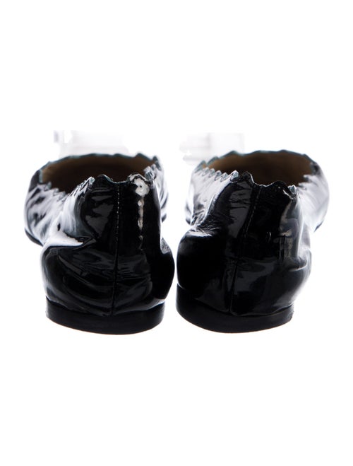 Chloé Patent Leather Scalloped Accent Ballet Flats