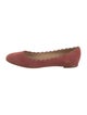Chloé Suede Scalloped Accent Ballet Flats