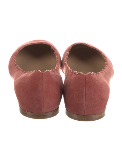 Chloé Suede Scalloped Accent Ballet Flats