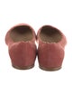 Chloé Suede Scalloped Accent Ballet Flats