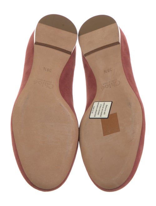 Chloé Suede Scalloped Accent Ballet Flats
