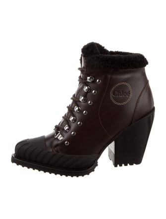 Chloé Leather Lace-Up Boots