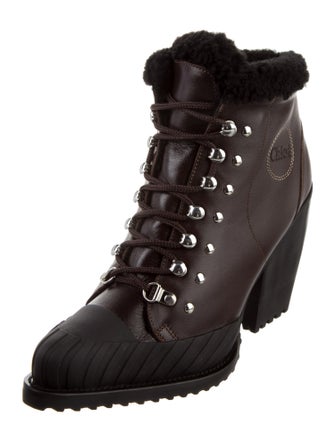 Chloé Leather Lace-Up Boots