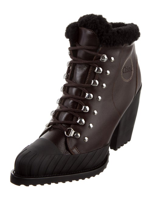 Chloé Leather Lace-Up Boots