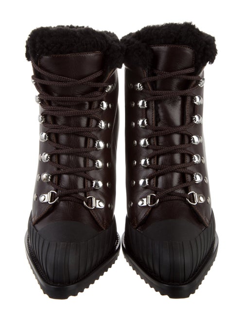 Chloé Leather Lace-Up Boots