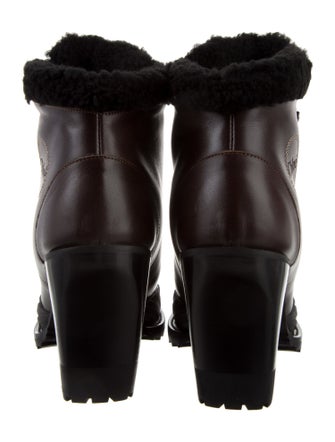 Chloé Leather Lace-Up Boots