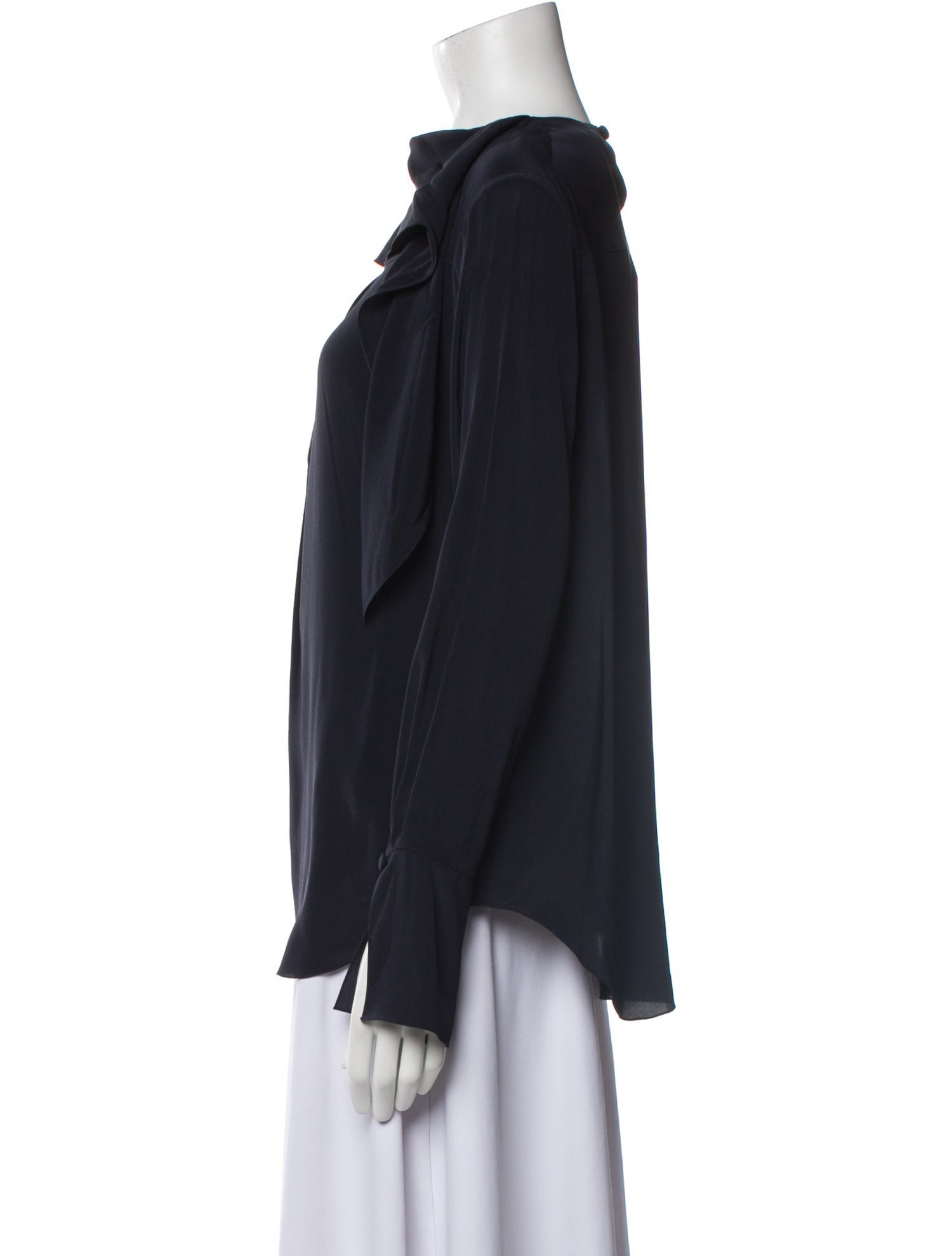 Chloé Silk Bateau Neckline Blouse