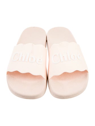 Chloé Rubber Scalloped Accent Slides
