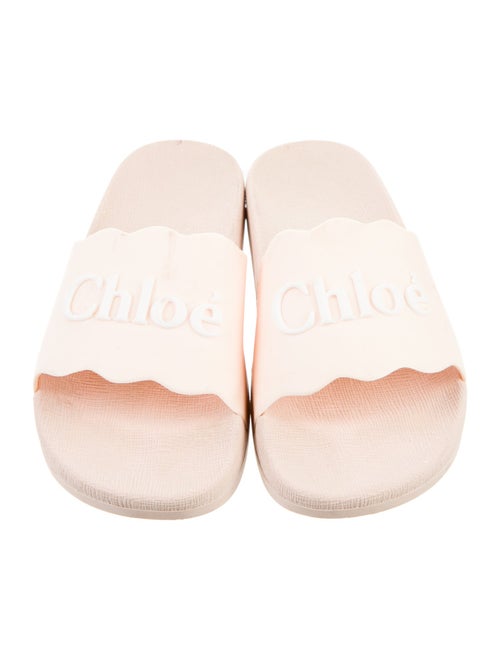 Chloé Rubber Scalloped Accent Slides
