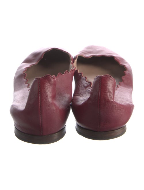 Chloé Leather Scalloped Accent Ballet Flats