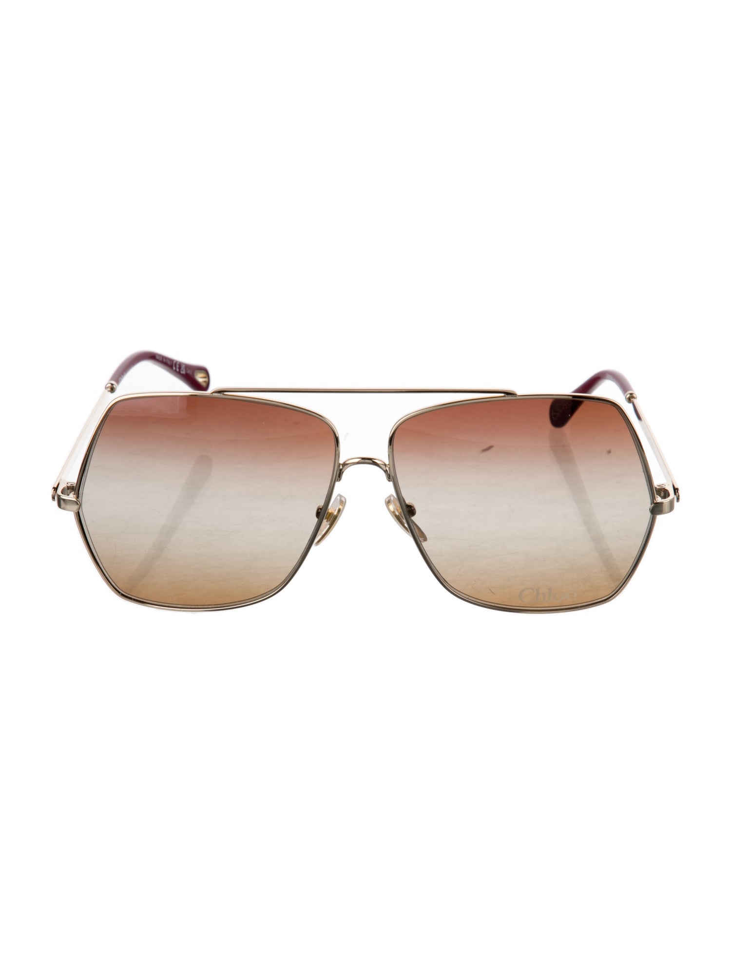 Chloé Aviator Gradient Sunglasses
