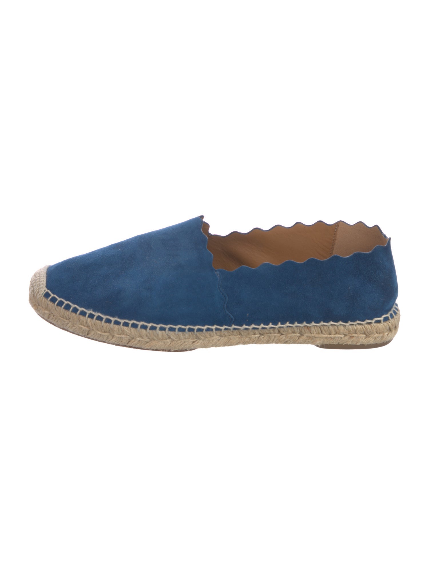 Chloé Suede Scalloped Accent Espadrilles