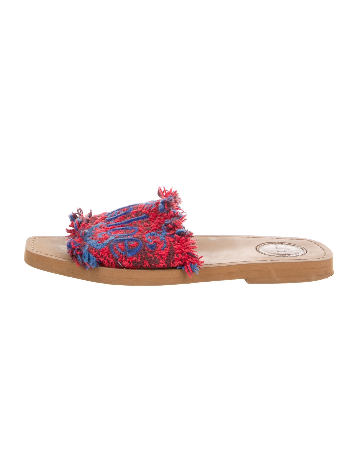 Chloé Patterned Embroidered Accent Mules