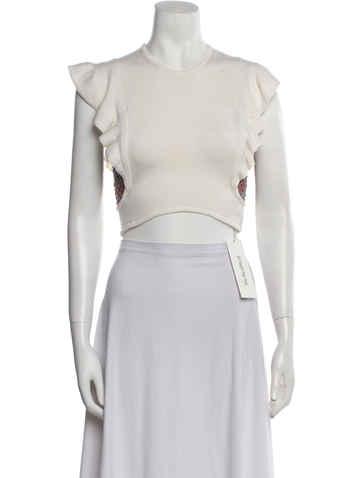 Chloé Wool Crew Neck Crop Top