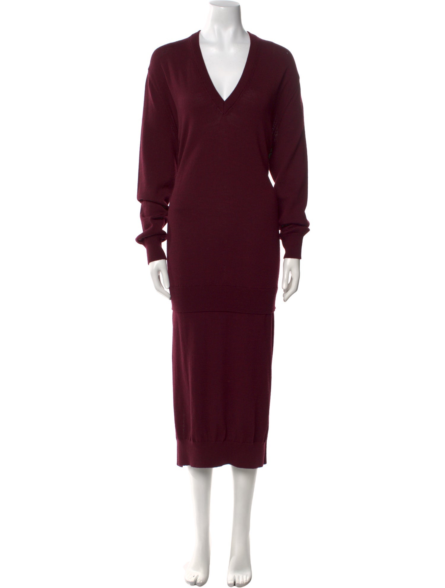 Chloé V-Neck Long Dress