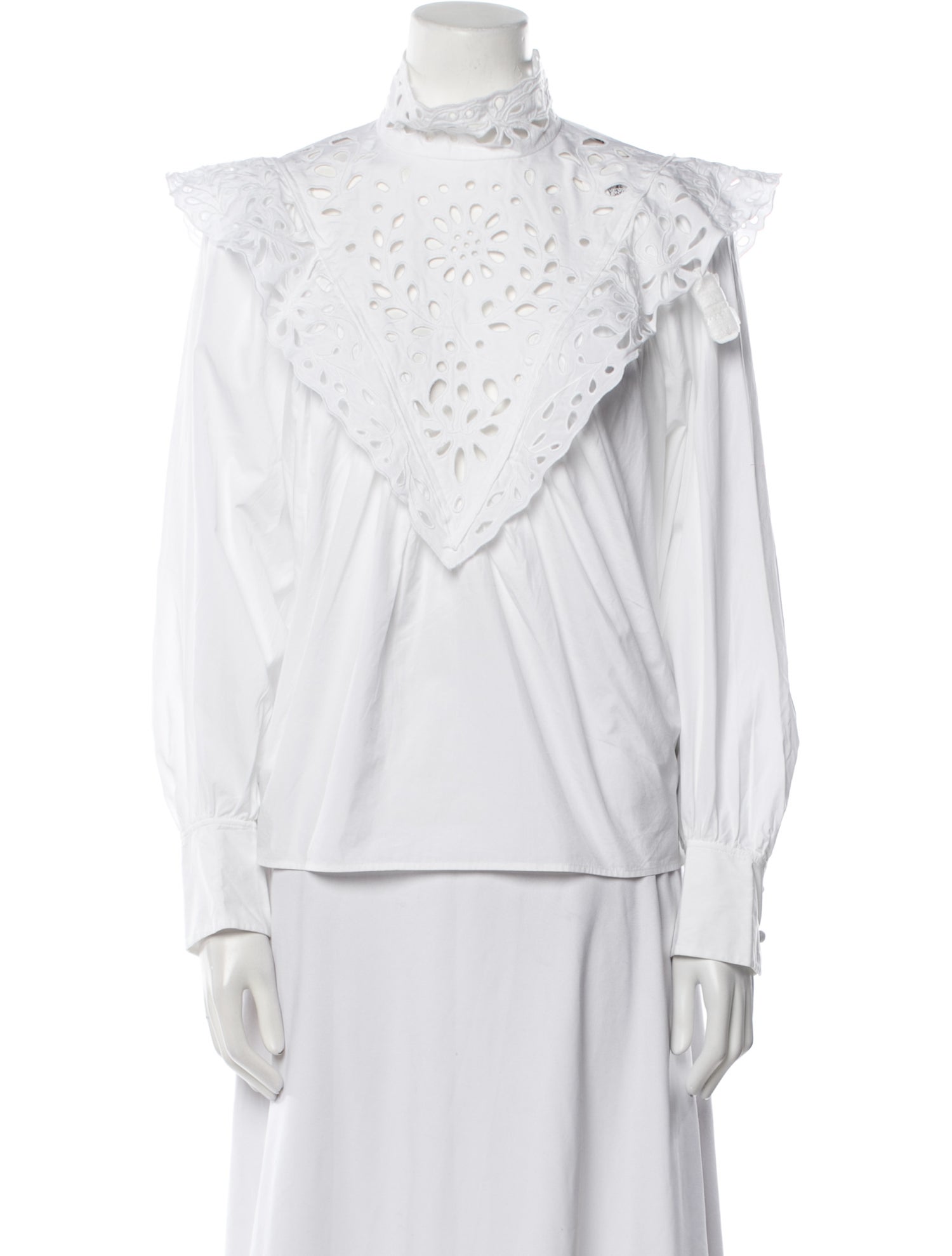 Chloé Mock Neck Long Sleeve Blouse