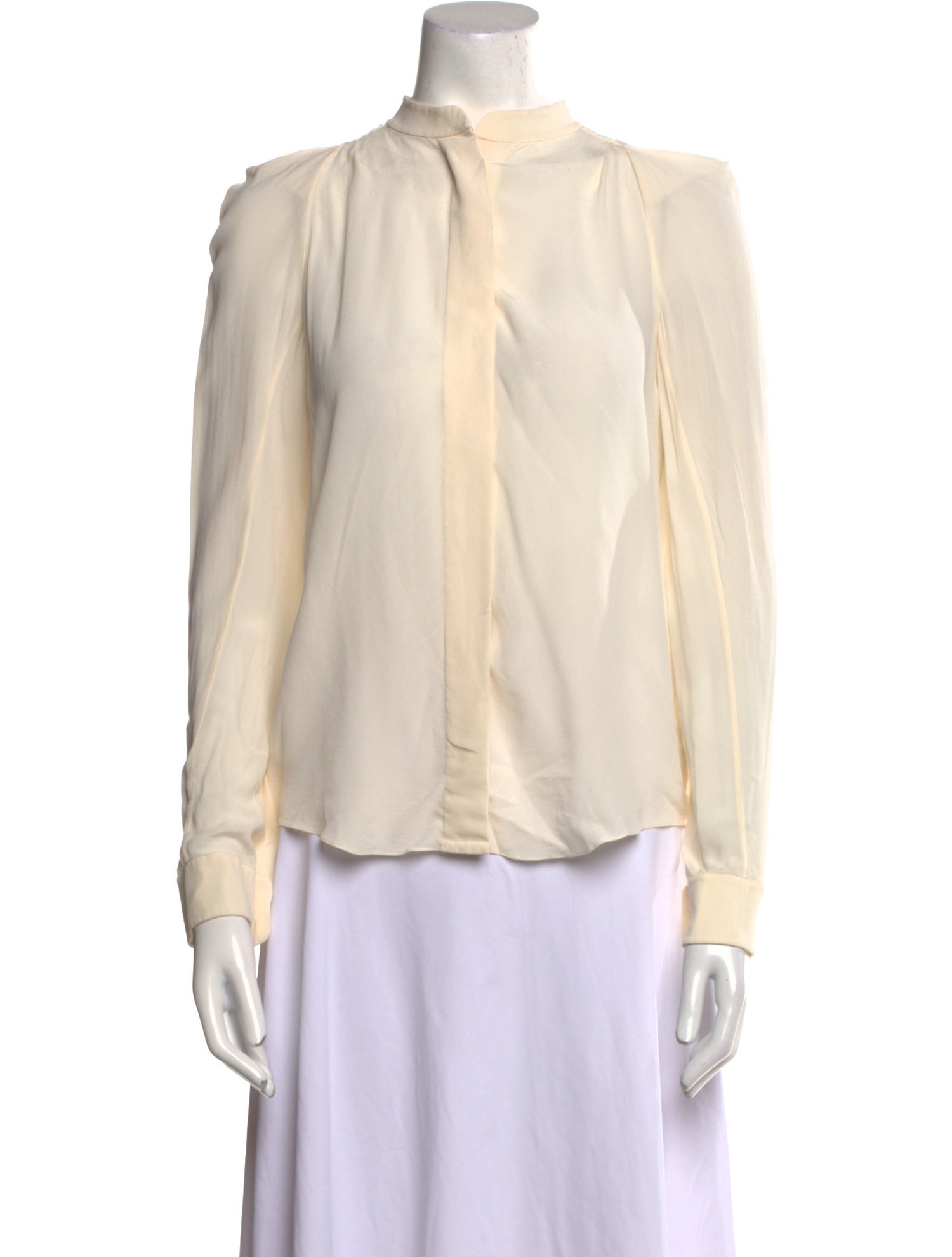 Chloé Silk Mock Neck Blouse