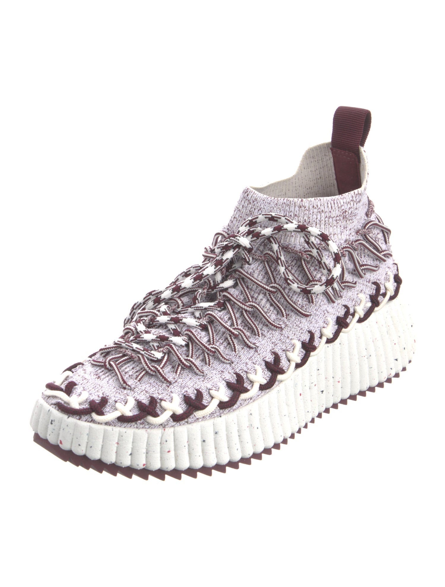 Chloé Tweed Pattern Sneakers w/ Tags