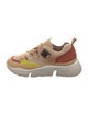 Chloé Leather Colorblock Pattern Sneakers