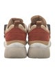 Chloé Leather Colorblock Pattern Sneakers