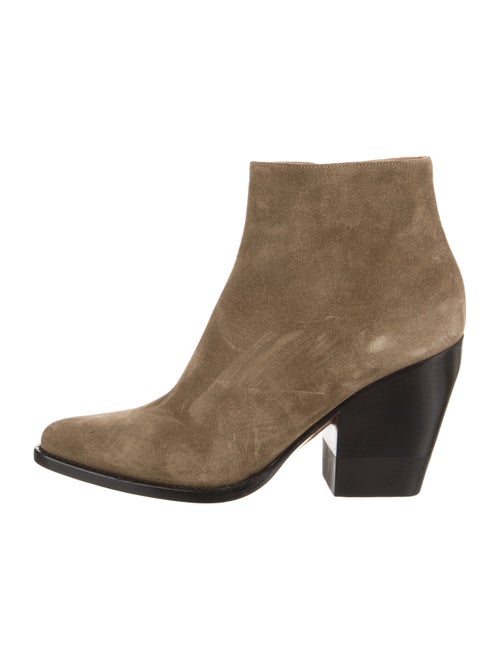 Chloé Suede Colorblock Pattern Boots