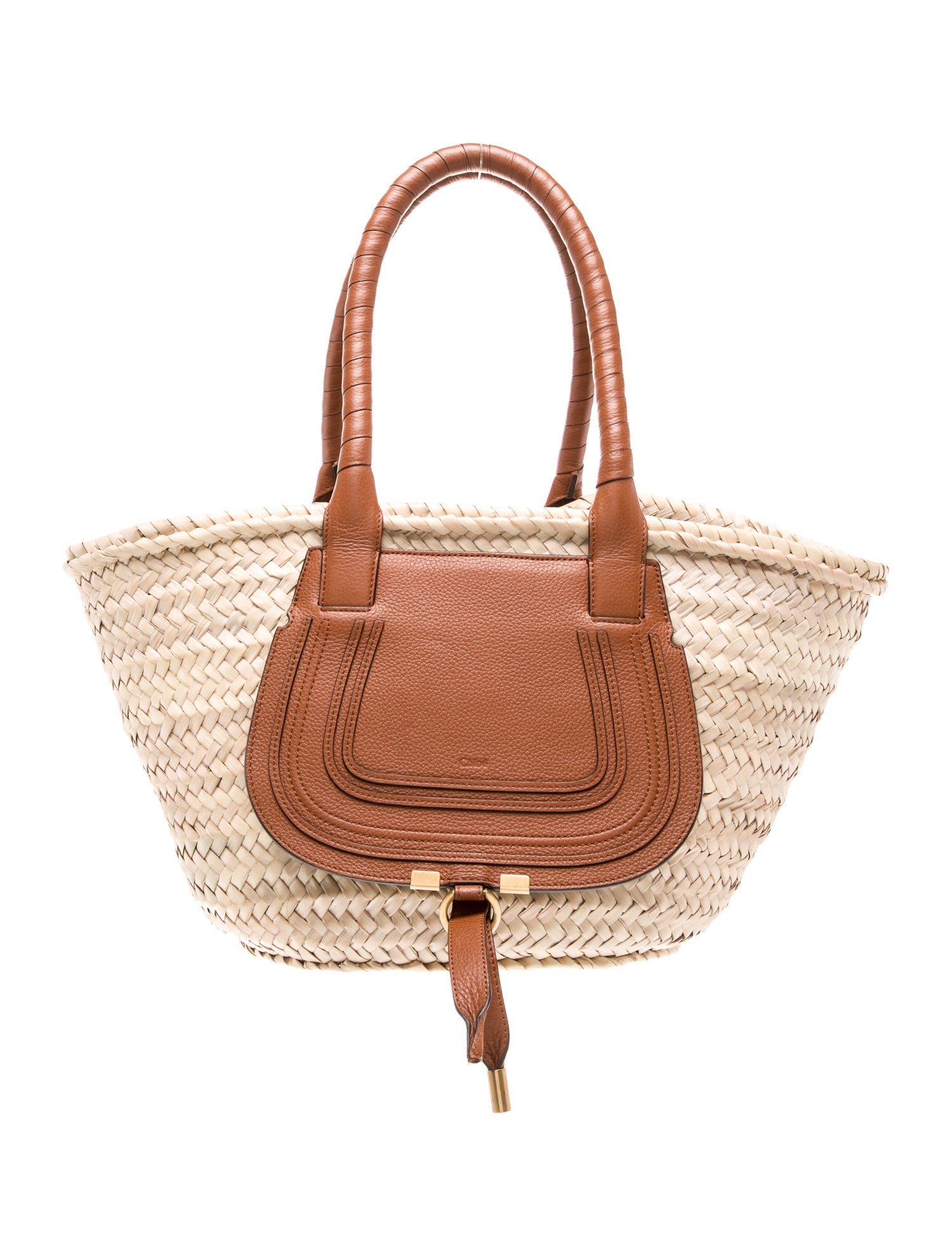 Chloé Raffia Marcie Shoulder Bag