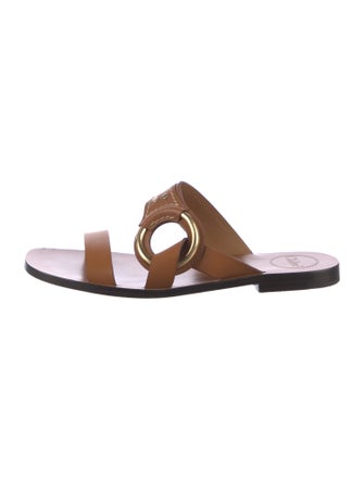 Chloé Leather Studded Accents Slides