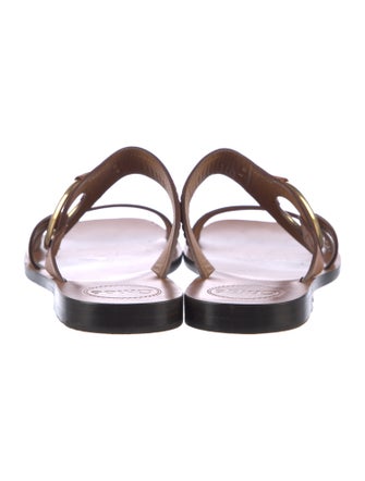 Chloé Leather Studded Accents Slides