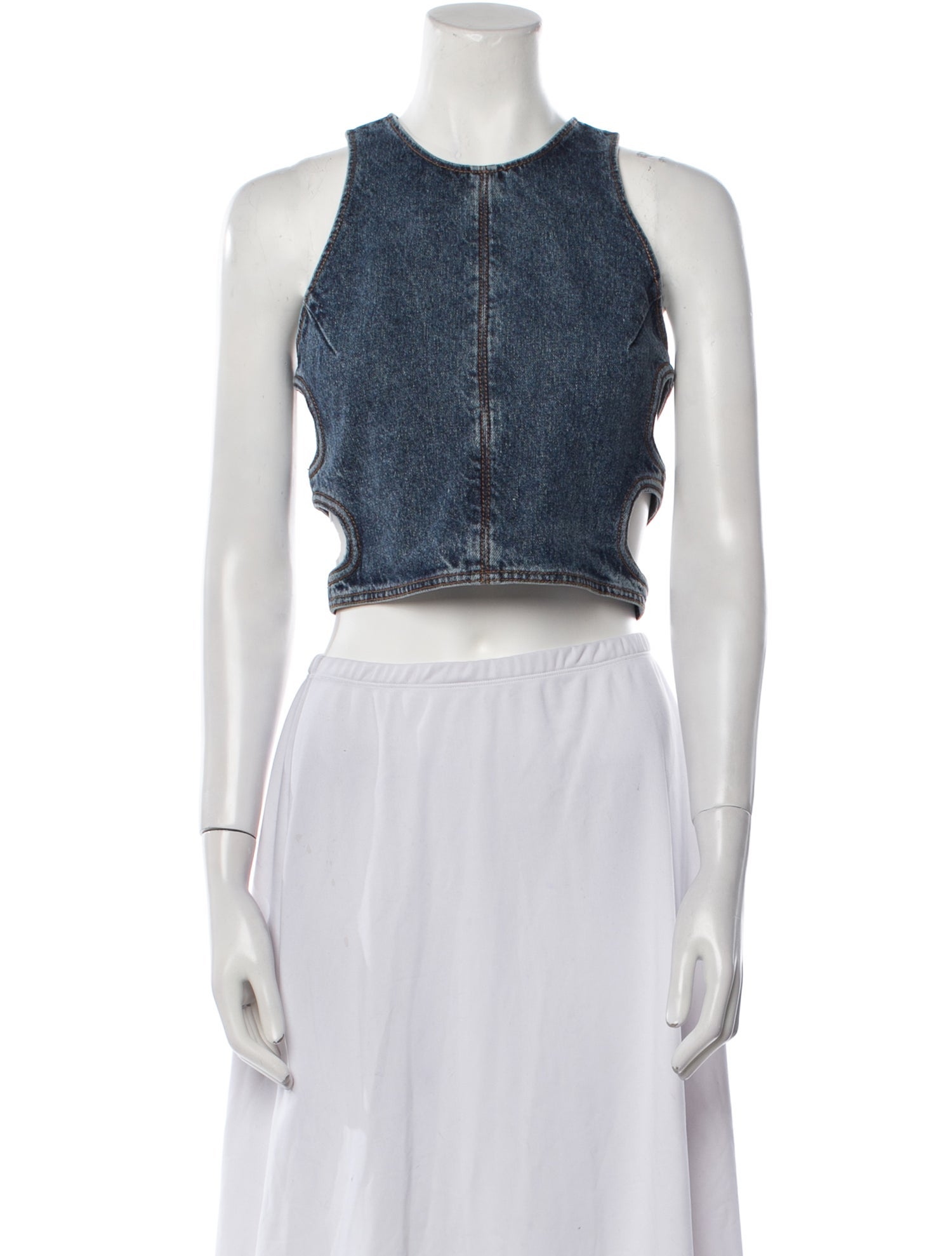 Chloé Halterneck Sleeveless Crop Top