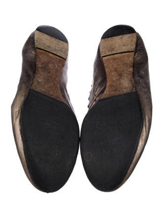 Chloé Leather Scalloped Accent Ballet Flats